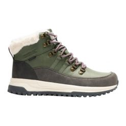Damskie buty trekkingowe Regatta Elbourne. Zielone trekkingi Regatta, bez wzorów, ze skóry, bez zapięcia, trekkingowe. Za 304.00 zł.