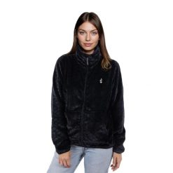 Bluza polarowa damska AULP VIRLO Ciepła Rozpinana z kołnierzem. Czarne bluzy bez kaptura Aulp, bez wzorów, z polaru, bez kaptura. W wyprzedaży za 179.99 zł.