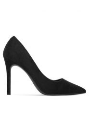 DeeZee Szpilki DBC-37237-1 Czarny. Czarne szpilki DeeZee, bez wzorów, z materiału, bez obcasa, na szpilce, bez zapięcia. Za 129.99 zł.