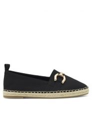 DeeZee Espadryle WSS21182-01 Czarny. Czarne espadryle DeeZee, bez wzorów, z materiału, bez obcasa. Za 89.99 zł.