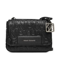 Torebka Armani Exchange. Czarne listonoszki Armani Exchange, bez wzorów, bez dodatków. Za 489.99 zł.