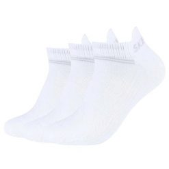 Skarpetki sportowe dla dorosłych 3PPK Bamboo Mesh Sneaker Socks. Białe skarpetki Skechers, bez wzorów, z elastanu. Za 54.99 zł.