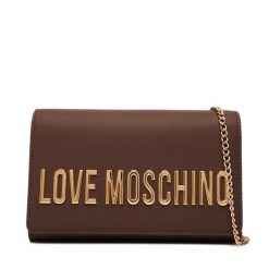 Torebka LOVE MOSCHINO. Brązowe kopertówki Love Moschino, bez wzorów, wizytowe, bez dodatków. Za 699.99 zł.