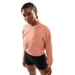 Bluza treningowa crop top dla kobiet Fitness Siroko Pinnacle. Brązowe bluzy SIROKO, bez wzorów, z materiału, bez ramiączek, bez kaptura. W wyprzedaży za 127.00 zł.
