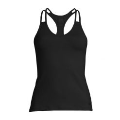 Tank top treningowy damski Casall V-Neck Racerback. Czarne topy Casall, s, bez wzorów, sportowe, bez kołnierzyka, bez ramiączek. W wyprzedaży za 159.00 zł.