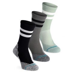 Skarpety biegowe Stance Franchise Crew 3 Pack. Szare skarpetki Stance, bez wzorów. Za 188.99 zł.