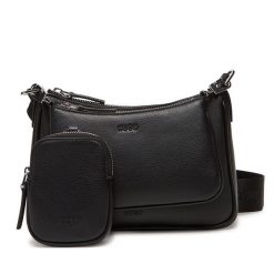 Torebka HUGO. Czarne listonoszki Hugo, bez wzorów, bez dodatków. Za 749.99 zł.