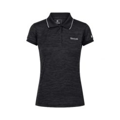Damska koszulka polo Regatta Remex II Active. Czarne t-shirty sportowe Regatta, bez wzorów, z materiału, bez ramiączek, trekkingowe. Za 99.95 zł.