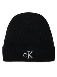 Calvin Klein Jeans Czapka Minimal Monogram Beanie K60K611542 Czarny. Czarne czapki zimowe Calvin Klein Jeans, bez wzorów, z jeansu. Za 239.99 zł.