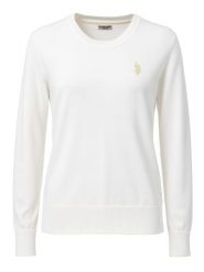 U.S. Polo Assn. Sweter w kolorze białym rozmiar: S. Białe swetry U.S. Polo Assn., s, bez wzorów, z bawełny, bez ramiączek. Za 113.36 zł.