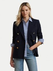 LAUREN RALPH LAUREN Marynarka 200911071001 Granatowy Straight Fit. Niebieskie marynarki i żakiety Lauren Ralph Lauren, bez wzorów, z wełny, bez ramiączek. Za 2,199.00 zł.