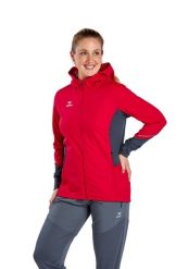 Damska bluza dresowa Erima Racing. Czerwone bluzy z kapturem Erima, bez wzorów, z dresówki, z kapturem, do biegania. Za 258.95 zł.