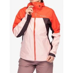 Kurtka przeciwdeszczowa damska Columbia Inner Limits IV Jacket. Czerwone kurtki Scarpa, bez wzorów, sportowe, bez kaptura. Za 524.99 zł.