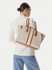MICHAEL Michael Kors Torebka 30R6GQ6T7B Kremowy. Białe shopper bag MICHAEL Michael Kors, bez wzorów, ze skóry, bez dodatków. Za 674.99 zł.