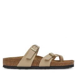 Japonki Birkenstock. Brązowe japonki Birkenstock, bez wzorów. Za 399.99 zł.