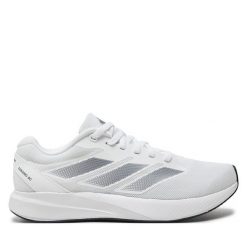 Buty do biegania adidas. Białe buty do biegania adidas, bez wzorów, bez zapięcia, do biegania. Za 249.99 zł.