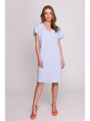 Stylove Sukienka w kolorze błękitnym rozmiar: XL. Niebieskie sukienki Stylove, na co dzień, xl, bez wzorów, bez kołnierzyka, bez ramiączek, midi, proste. Za 236.45 zł.