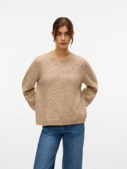 Vero Moda Sweter w kolorze beżowym rozmiar: S. Brązowe swetry Vero Moda, s, bez wzorów, z materiału, bez ramiączek. Za 104.99 zł.