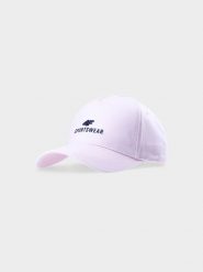 4F Czapka z daszkiem strapback uniseks - różowa S/M. Czerwone czapki z daszkiem 4f, na lato, bez wzorów, z bawełny, klasyczne. W wyprzedaży za 39.99 zł.