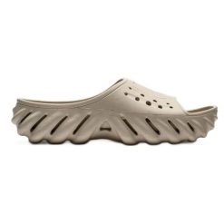 Klapki Crocs Echo Slide Elephant 208170-160 beżowy. Brązowe klapki bez wzorów, sportowe, bez obcasa, bez zapięcia. Za 408.30 zł.