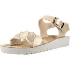 Sandały GEOX J SANDAL COSTAREI Złoty. Żółte sandały Geox, bez wzorów, z syntetyku, sportowe, bez obcasa, bez zapięcia. Za 225.99 zł.