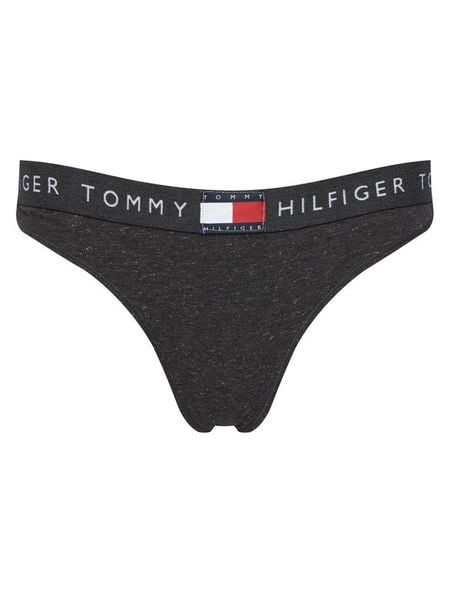 Tommy Hilfiger Stringi UW0UW06227 Szary. Szare stringi Tommy Hilfiger, bez wzorów, z bawełny. Za 99.99 zł.