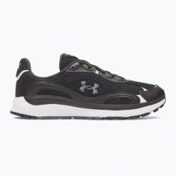 Buty treningowe damskie Under Armour Tech Runner black/black/castlerock. Czarne buty treningowe Under Armour, bez wzorów, bez zapięcia, na fitness i siłownię. Za 399.99 zł.