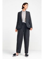 Rich & Royal Spodnie w kolorze antracytowym rozmiar: 40. Czarne spodnie materiałowe Rich & Royal, bez wzorów, z materiału, z podwyższonym stanem. Za 252.99 zł.