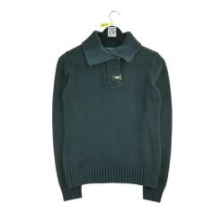 Damski czarny sweter. Czarne swetry Ralph Lauren, l, bez wzorów, z materiału, eleganckie, bez ramiączek. Za 85.16 zł.