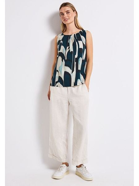 Street One Bluzka w kolorze kremowo-morskim rozmiar: 36. Niebieskie bluzki Street One, bez wzorów, z wiskozy, street, bez kołnierzyka, bez ramiączek. Za 65.69 zł.