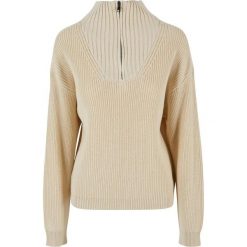 Damski sweter oversize z dzianiny Urban Classics. Białe swetry Urban Classics, xl, bez wzorów, z bawełny, eleganckie, bez ramiączek. Za 206.75 zł.
