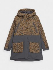 4F Kurtka narciarska w kolorze czarno-brązowym ze wzorem rozmiar: XL. Brązowe kurtki narciarskie 4f, s, bez wzorów, bez kaptura, narciarskie. Za 377.74 zł.