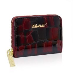 Mały portfel damski RETRO czarny. Czarne portfele bez wzorów, ze skóry. Za 99.99 zł.