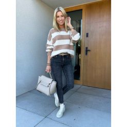 Sweter Andora Cream. Swetry ClothStore, bez wzorów, z poliamidu, bez ramiączek. Za 169.00 zł.