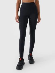 4F Legginsy sportowe w kolorze czarnym rozmiar: XS. Czarne legginsy 4f, xs, bez wzorów, z materiału, z podwyższonym stanem, outdoorowe. Za 64.99 zł.