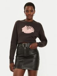 Pinko Bluza Tono 104111 A23Y Brązowy Regular Fit. Brązowe bluzy Pinko, m, bez wzorów, z bawełny, bez ramiączek, bez kaptura. Za 459.99 zł.