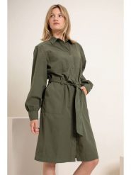 Josephine & Co Sukienka w kolorze khaki rozmiar: 38. Brązowe sukienki Josephine & Co, bez wzorów, z bawełny, bez kołnierzyka, bez ramiączek, midi. Za 146.28 zł.