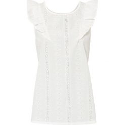 Bluzka shirtowa. Białe bluzki bonprix, bez wzorów, bez kołnierzyka, bez ramiączek. Za 99.99 zł.