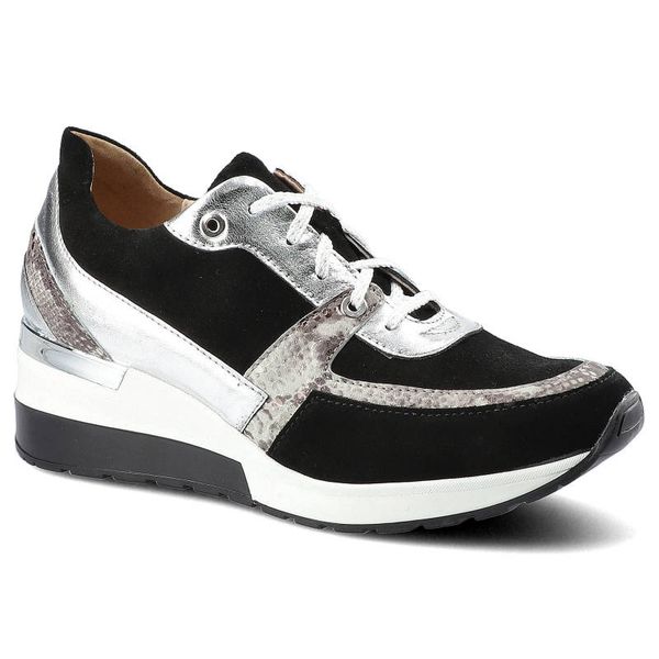 Czarne Sneakersy Libero Damskie Wygodne Obuwie. Czarne buty treningowe Libero, z aplikacjami, z jeansu, bez zapięcia. Za 229.00 zł.