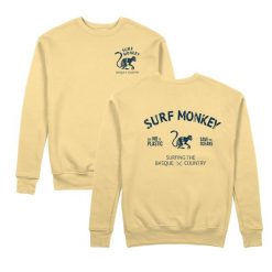 Bluza Save the Ocean – okrągły dekolt / dla dorosłych (żółta). Żółte bluzy SURF MONKEY, l, bez wzorów, z bawełny, bez ramiączek, bez kaptura. Za 309.95 zł.