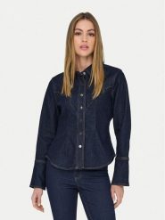 ONLY Koszula jeansowa Perla 15359156 Granatowy Slim Fit. Niebieskie koszule ONLY, l, bez wzorów, z bawełny, bez kołnierzyka, bez ramiączek. Za 259.99 zł.