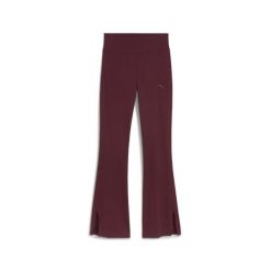 Damskie rozkloszowane legginsy HER z wysokim stanem PUMA Ruby Shimmer Red. Czerwone legginsy Puma, bez wzorów, sportowe. Za 159.00 zł.