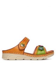 Laura Vita Klapki Dorry 13 Pomarańczowy. Brązowe klapki LAURA VITA, bez wzorów, ze skóry, bez obcasa, bez zapięcia. Za 389.99 zł.