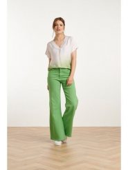Smashed Lemon Dżinsy - Flared fit - w kolorze zielonym rozmiar: XL. Zielone jeansy Smashed Lemon, xl, bez wzorów, klasyczne. Za 150.37 zł.