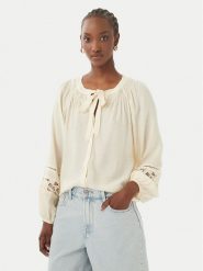 Vero Moda Koszula Stacy 10343458 Kremowy Loose Fit. Białe koszule Vero Moda, xs, bez wzorów, z wiskozy, bez kołnierzyka, bez ramiączek. Za 199.99 zł.