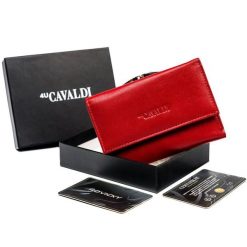Portfel skórzany Cavaldi RD-18-GCL-6368 czerwony. Czerwone portfele 4U Cavaldi, bez wzorów, ze skóry. Za 60.00 zł.