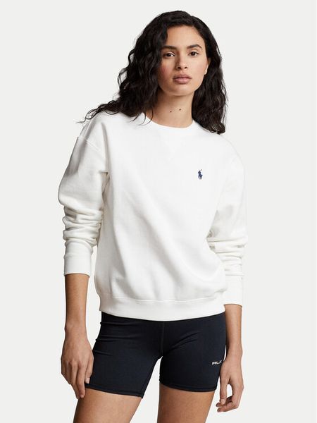 Polo Ralph Lauren Bluza 211943006001 Biały Relaxed Fit. Białe bluzy Polo Ralph Lauren, l, bez wzorów, z bawełny, bez kaptura. Za 719.99 zł.