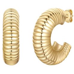 Yokoamii Kolczyki kola z metalowego stopu w zlocie 1 ct Damski. Żółte kolczyki Yokoamii, metalowe. Za 99.99 zł.