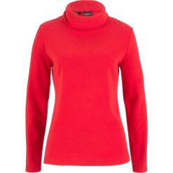 Bluza z polaru z golfem bonprix truskawkowy. Bluzy z polaru bonprix. Za 32.99 zł.