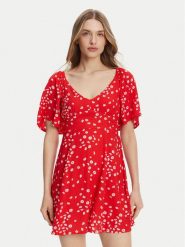 Roxy Sukienka letnia ERJWD03880 Czerwony Regular Fit. Czerwone sukienki Roxy, l, bez wzorów, z wiskozy, bez kołnierzyka, bez ramiączek. Za 229.99 zł.